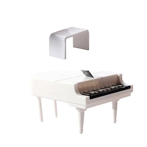 Garneck 1 Set Klaviermodell Mini Puppenhaus Mini Klavier Puppenhaus Kleine Möbel Miniatur Klavier Mini Klavier Miniatur Kleines Klavier Miniatur Musikinstrumente Weiß Pp von Garneck