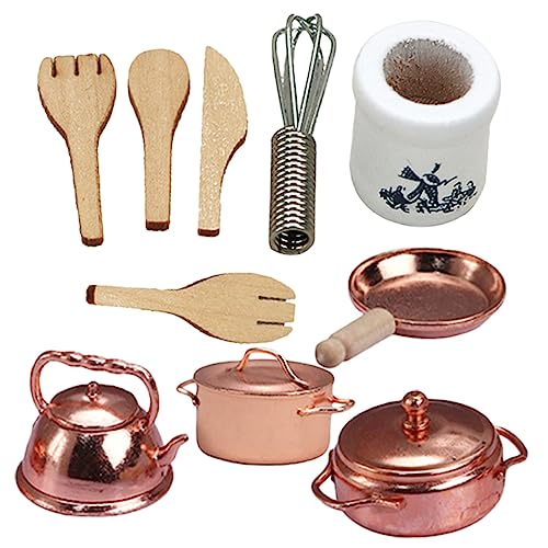 Garneck 1 Set Mini Küchenmöbel Kinderspielzeug Küchenutensilien Mini Kochspielzeug Miniaturküche Miniatur Utensilien Für Puppenhaus Kleines Lebensmittelspielzeug Mini von Garneck