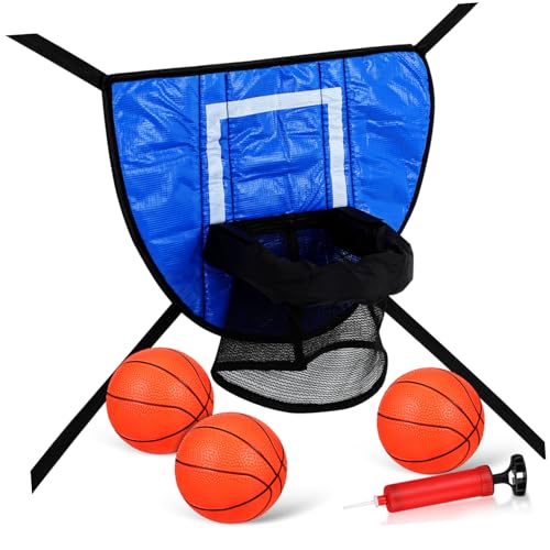 Garneck 1 Set Mini Trampolin Basketballkorb Indoor Basketballspiel Trampolin Aufsätze Spiele Für Trampolin Basketballspielzeug Mini Basketballspiel Basketball Zubehör Aus PVC von Garneck
