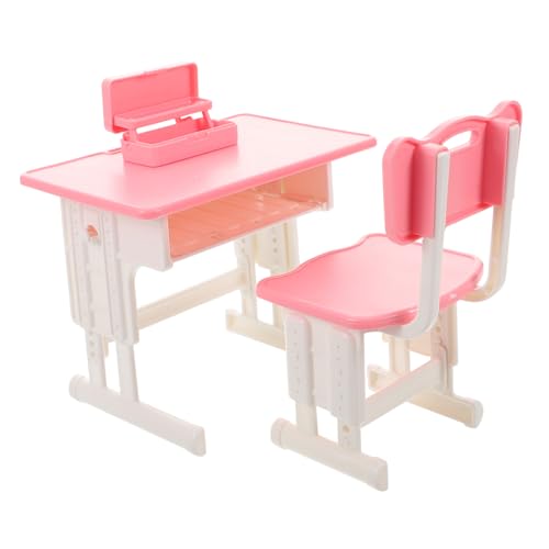 Garneck 1 Set Miniatur-schulmöbel Für Puppenhäuser: Mini-Schreibtisch Und Stuhl-Set Für Kinderspielhaus – Rollenspiel-Miniatur-schulspielset-Modell – Miniatur-zubehör Für Den Szenenbau Garneck 1 Set Miniatur-schulmöbel Für Puppenhäuser: Mini-Schreibtisch Und Stuhl-Set Für Kinderspielhaus – Rollenspiel-Miniatur-schulspielset-Modell – Miniatur-zubehör Für Den Szenenbau von Garneck
