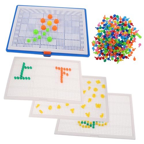Garneck 1 Set Mosaik Peg Board Für Kleinkinder Kinder Peg Board Kreative Bausteine ​​sensorischen Spielen Blöcke Montessori DIY Peg Puzzle Spielzeug von Garneck