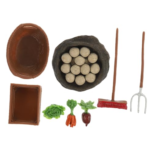 Garneck 1 Set Simulation Bauernhof Ornamente Sandtisch Modelle Kleinkinder Dekoration Sandtisch Landschaftsbau Requisiten Gemüse Requisiten Simuliertes Bauernhof Bauernhof von Garneck