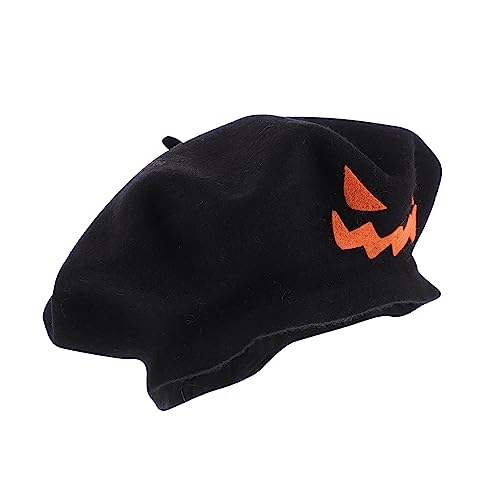 Garneck 1 Stück Halloween Beret für Damen Schwarze Kürbis Party Mütze mit Feinem Design für Themenpartys Karneval und Tägliches Outfit Leicht und Perfektes Accessoire für Halloween und Garneck 1 Stück Halloween Beret für Damen Schwarze Kürbis Party Mütze mit Feinem Design für Themenpartys Karneval und Tägliches Outfit Leicht und Perfektes Accessoire für Halloween und von Garneck