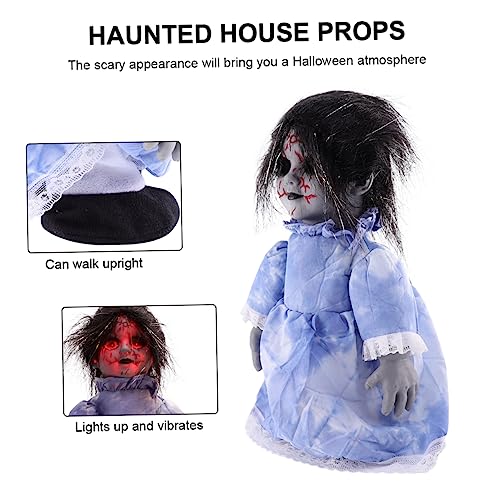 Garneck 1 Stück Halloween Sprachaktivierte Leuchtende Geisterpuppe Automatische und Gruselige Geräusche für Halloween Dekoration und Spukhaus Props ohne Batterie Garneck 1 Stück Halloween Sprachaktivierte Leuchtende Geisterpuppe Automatische und Gruselige Geräusche für Halloween Dekoration und Spukhaus Props ohne Batterie von Garneck