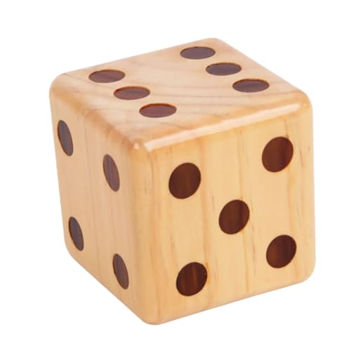Garneck 1 Stück Holzspielwürfel Solides Holz Dice für Bildung Unterhaltung für Zuhause Schule Bar oder Pub Farbe Zufällig Lackiert Nicht Lackiert von Garneck