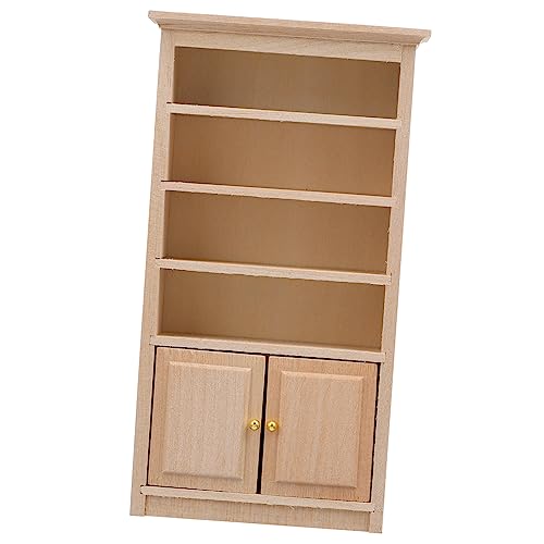 Garneck Miniatur-puppenhaus-bücherregal Holz-bücherregal Für Puppenhaus-Dekoration 1 Stück von Garneck