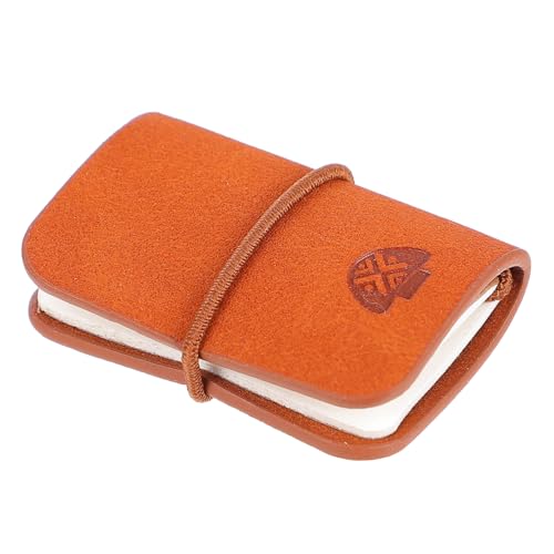 Garneck 1 Stück Mini-notizbuch Winziges Mini-verzierung Mini-Handbuch-Ornament Kleines Hausmodell Mini-hausbedarf Mini-hausschmuck Mini-Notebook-Modell Mini- - Brown Leder von Garneck