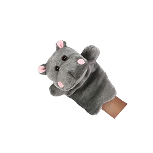 Garneck 1 Stück Nilpferd-Puppen puppentrage Puppenspielzeug und Zubehör Plüschpuppen Tierhandpuppen für Tierpuppen Handpuppe Stütze Marionette Plüschtier Dark Grey von Garneck
