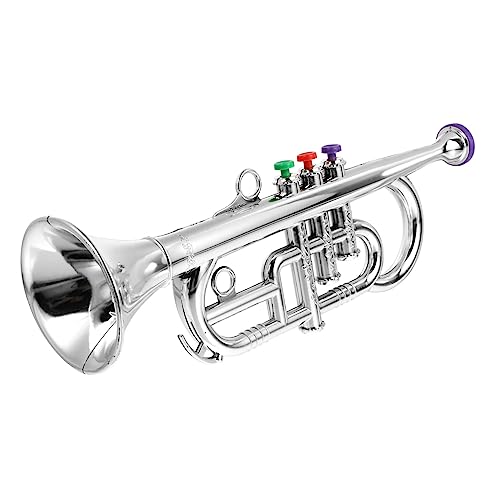 Garneck 1 Stück Simulierte Saxophonspielzeuge Spielzeuginstrument -musikinstrumente Musikspielzeug -Instrumente Simulation Saxophon Saxophone Silver Überzug von Garneck