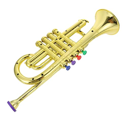Garneck 1 Stück Vierfarbige kleine Spielsachen Trompeten Kinderspielzeug Trompete Kleinkinderinstrumente Spielzeugtrompete Trompetentraining ABS-Kunststoff Golden Garneck 1 Stück Vierfarbige kleine Spielsachen Trompeten Kinderspielzeug Trompete Kleinkinderinstrumente Spielzeugtrompete Trompetentraining ABS-Kunststoff Golden von Garneck