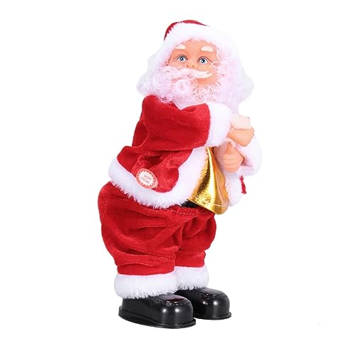 Garneck 1 Stück Weihnachtsmann Musikspielzeug Tanzende Deko Figur für Festliche Batterieloses Elektrisches Weihnachtsaccessoire für Weihnachtsfeiern von Garneck