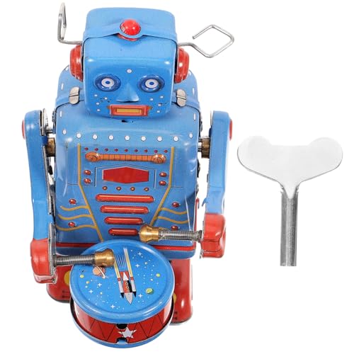 Garneck 1 Stück eiserner Desktop-Roboter Retro Erwachsenen Erwachsenenspielzeug Roboterspielzeug für Wind Zinn Roboter-Trommelspielzeug Roboter Blue Garneck 1 Stück eiserner Desktop-Roboter Retro Erwachsenen Erwachsenenspielzeug Roboterspielzeug für Wind Zinn Roboter-Trommelspielzeug Roboter Blue von Garneck