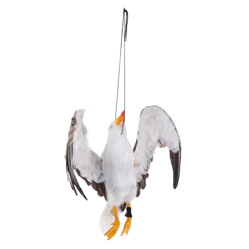 Garneck 1 Stück simulierte Tote Möwe Simulation Möwe realistische Tote Möwe nautische Vogelfigur Vogel- Simulation Tote Möwe Anhänger für Zuhause gefälschte Möwe echte Feder von Garneck