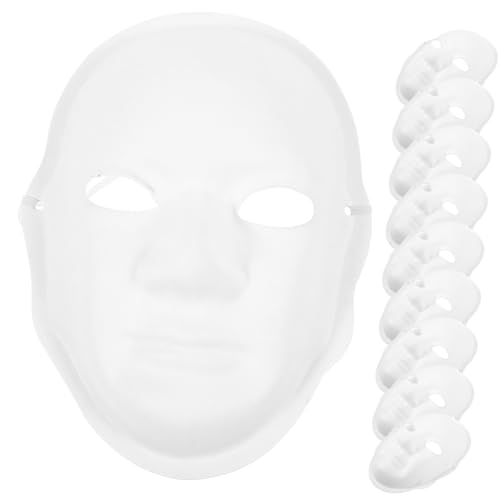Garneck 10 Blanko Männer Gesichtsmaske Vollmaske Bemalen DIY Bastelmaske für Karneval Halloween und Kostümpartys Garneck 10 Blanko Männer Gesichtsmaske Vollmaske Bemalen DIY Bastelmaske für Karneval Halloween und Kostümpartys von Garneck