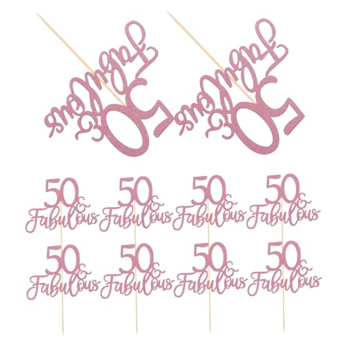 Garneck 10 Fabelhafte Kuchendekorationen: 50 Cupcake-dekorationen Für Geburtstag, Hochzeit, Jahrestag, Partyzubehör Für Kuchen, Eiscreme, Früchte, Kekse von Garneck