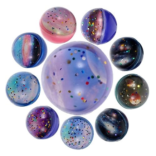 Garneck 10 Stück Hüpfspielzeug Rund Zum Hüpfen Partygeschenke Zum Thema Weltraumgeburtstag Vielseitig Für Drinnen Und Draußen von Garneck