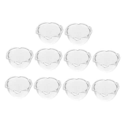 Garneck 10 Stück DIY zubehör kochgeschirr kochset kindergeburtstags mitgebsel -Kochset Mini-Küchenrequisite Mini-Saucenschüssel für die Küche Glas Transparent von Garneck