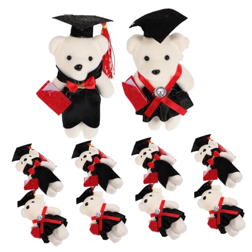 Garneck 10 Stück Dr Bear Puppenornament Blumenbär Abschlussbär Für DIY Cartoon Bär Dekore Abschlussbär Schmücken Bärenform Blumenstrauß Zubehör Bär Für Blumenstrauß Entzückende von Garneck