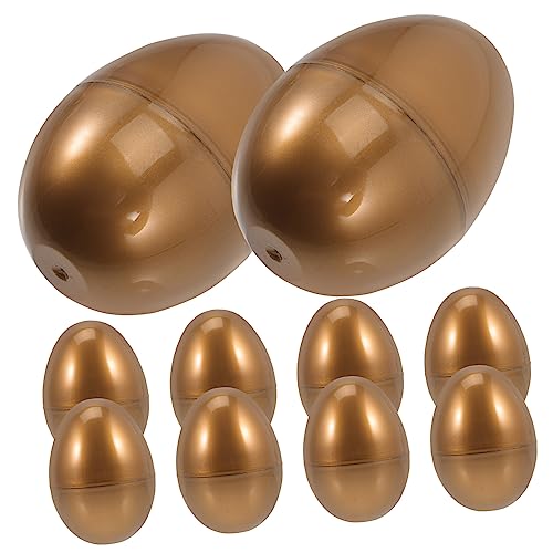 Garneck 10 Stück Eierdekoration Durchsichtig Befüllbar Eierform Ball Regenmacher Babyspielzeug Süße Zapfen Eierkarton Nachfüllbare Eier Große Spielzeugeier Jumbo Eier von Garneck