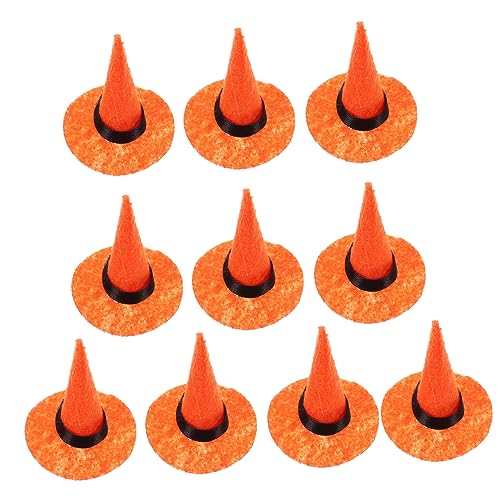 Garneck 10 Stück Elfenhut Zwergenhexenhut Kleiner Hexenhut Hexenhut Dekorationen Halloween Dekoration Partyhüte Halloween Filzhut Erwachsene Halloween Winzige Hexenhüte von Garneck