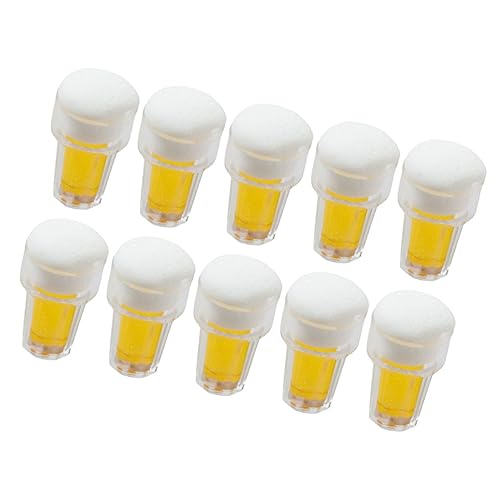 Garneck 10 Stück Entzückende Mini Bierkrüge Becher Puppenhaus Tassen Kleinkind Puppenhaus Kinderdekor Miniatur Mädchen Ornament Modelle Mini Foto Requisiten Mini Zubehör Mini von Garneck