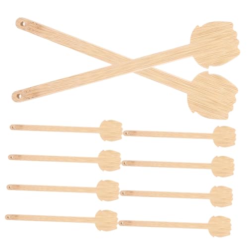 Garneck 10 Stück Fan Griffe für Diy Projekte Hochwertige Runde Handventilatoren für Hochzeiten und Partys Handgefertigte Bambusstäbe für Kreative Bastelarbeiten von Garneck