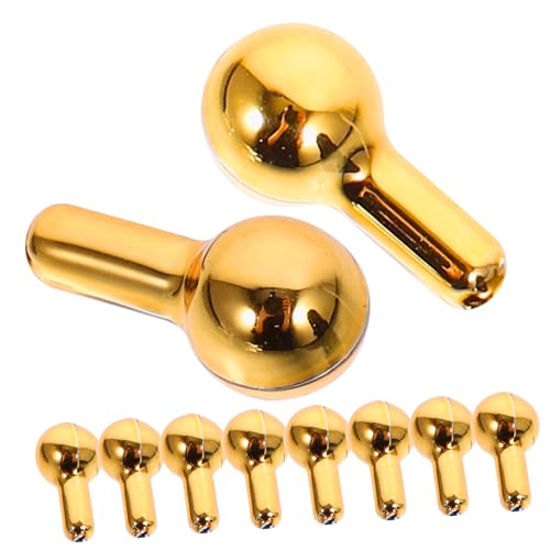Garneck 10 Stück Goldener Griff Größe klein Puppenhaus-Kommode modern handhaben DIY-Puppenhaus-Schubladengriffe Puppenhaus-Miniknöpfe Puppenhaus-Miniaturgriffe Plastik von Garneck