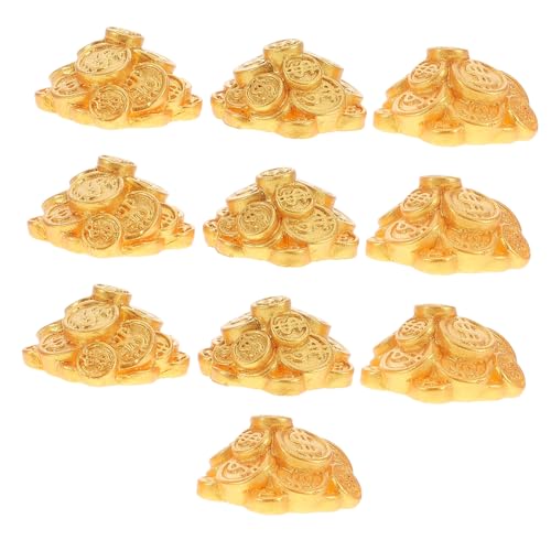 Garneck 10 Stück Goldmünzstapel -Ornamente Deko Mini -Figur Falschgeld Für Mini -lebensmittelspielzeug Realistisches Falschgeld Miniatur-goldmünzen Münzen Für Golden Harz Garneck 10 Stück Goldmünzstapel -Ornamente Deko Mini -Figur Falschgeld Für Mini -lebensmittelspielzeug Realistisches Falschgeld Miniatur-goldmünzen Münzen Für Golden Harz von Garneck