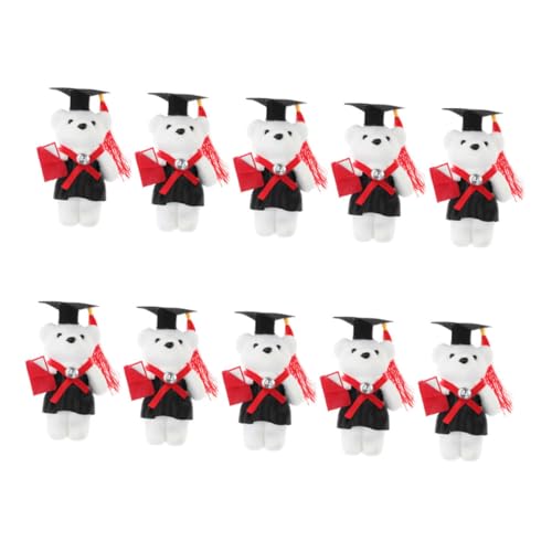 Garneck 10 Stück Graduierte Doktorbär Puppe Bärenstrauß Mädchen Highschool-abschlussbär Abschluss Bär Graduierung Bär Puppe Blumenstrauß Bärenpuppenstrauß Schaum von Garneck