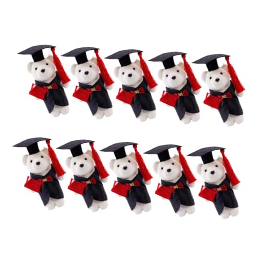 Garneck 10 Stück Graduierter Arztbär Puppe Abschlussbär Kleine Plüsch Abschlusspuppe Abschlusssaison Bär Blume Mini Abschlussbär Für Blumenstrauß Mini Abschlusstierschaum von Garneck