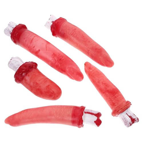 Garneck 10 Stück Halloween Finger Requisiten Gruselige Finger Deko für Halloween Ergänzung für Spukhaus und Party Accessoires Realistische und Tragbare Grusel Dekoration von Garneck