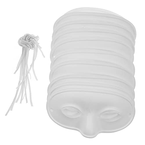 Garneck 10 Stück Handbemalte Weiße Papiermasken Blanke Masken Für Jungen Und Mädchen Erwachsene Halloween-dekorationen Partymasken Handgefertigte Masken von Garneck