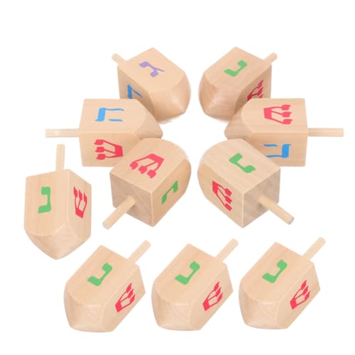 Garneck 10 Stück Kreiselspielzeug für Chanukka-Dekorationen für zu Hause Oben Babyspielzeug aus Holz Spinnenspielzeug Holzspielzeug für Babys Dreidel hölzern Garneck 10 Stück Kreiselspielzeug für Chanukka-Dekorationen für zu Hause Oben Babyspielzeug aus Holz Spinnenspielzeug Holzspielzeug für Babys Dreidel hölzern von Garneck