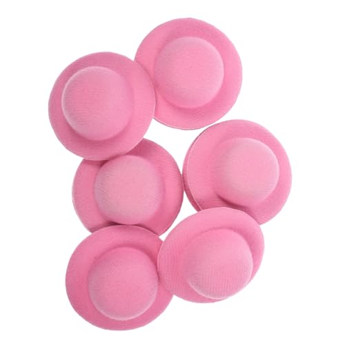 Garneck 10 Stück Mini Dekorierter Hut Wiedergeburtspuppen Mini Frösche Puppenhaus Mini Enten Puppenzubehör Goofy Mini Zylinder Stirnband Winzigste Hüte DIY Winzige Puppenkappe Rosa Eva von Garneck