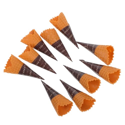 Garneck 10 Stück Mini-knusperrohr-Requisiten Eistüte Puppenhaus Mini-kühlschrank Simuliertes Kuchenkegel Eiscreme -Foto -Requisite Miniaturen Für Dollhouse Joy Mini -eiskegel PVC von Garneck
