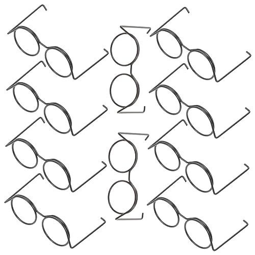Garneck Puppenbrillen-Requisiten – 10 Miniaturbrillen Brillen Mit Metallrahmen Für Puppenzubehör von Garneck