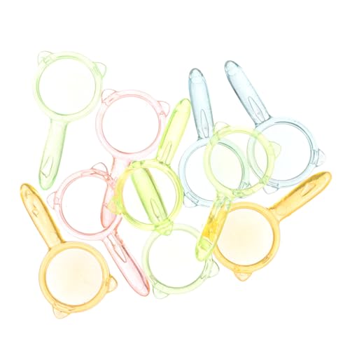 Garneck 10 Stück Puppenhaus Klein Mini Dekorationen Zubehör Puppenstubenmöbel Bausatz Sensorisch Lupenmodell Puppe Lupe Plastik Zufällige Farbe von Garneck