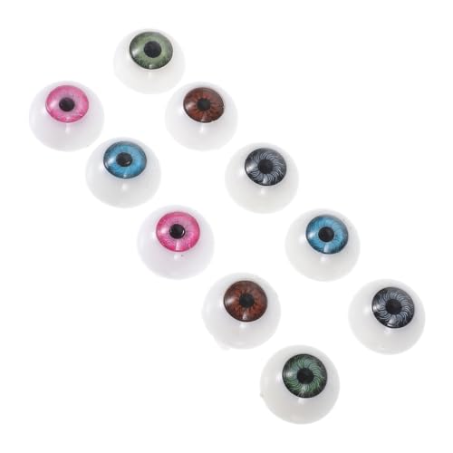 Garneck 10 Stück Puppenkontaktlinse Basteln Sie Augen Für DIY Handwerkliche Augen Realistische Puppenaugen Halloween Horror Crafts Stofftierspielzeug Puppe Augäpfel Halb Rund Plastik Garneck 10 Stück Puppenkontaktlinse Basteln Sie Augen Für DIY Handwerkliche Augen Realistische Puppenaugen Halloween Horror Crafts Stofftierspielzeug Puppe Augäpfel Halb Rund Plastik von Garneck