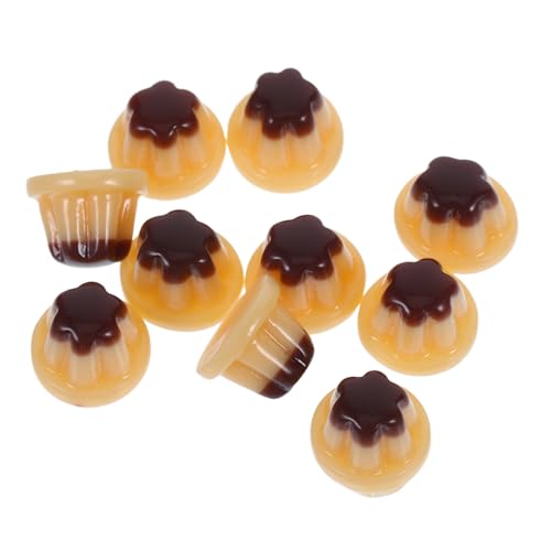 Garneck 10 Stück Simulation Pudding Lebensmittel Kuchen Für Puppenhaus Backspielzeug Puppenhauszubehör Mini Küchenmodell Mini Simulationsspielzeug Puppenhaus Küchenzubehör Kunststoff von Garneck