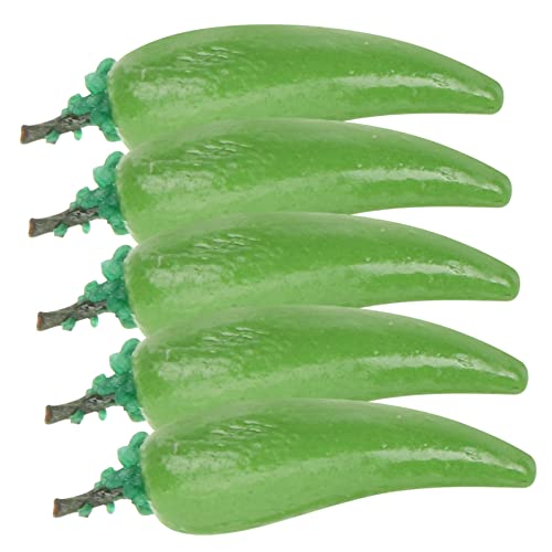 Garneck 10 Stück Simuliertes Obst- und Gemüsemodell Mini -Obst- und Gemüsemodell simuliertes Gemüse Miniaturgemüse für Puppenhaus Simulationsfutter Kunstharz Green von Garneck