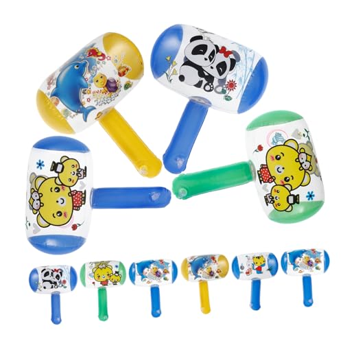 Garneck 10 Stück Teiliges Aufblasbare Hämmer mit Glocke und Geräuschfunktion Buntes Kinderspielzeug für Drinnen und Draußen Leichte Lustige Spielhämmer für Jungen und Zufällige Farbe von Garneck