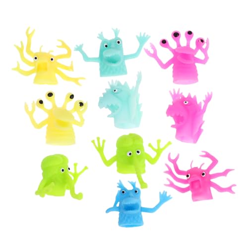 Garneck 10 Stück Teiliges Fingerpuppen mit Kreaturen Design Interaktive Finger Spielzeuge für TPR Material Lebendige Farben und Realistische Muster für Geschichtenerzählen und Kreative von Garneck