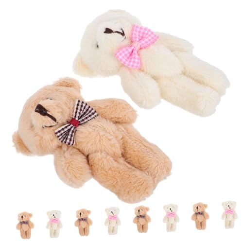 Garneck 10 Stück Teiliges Kuscheltier Anhänger für Dekoration Süße Stofftiere mit Krawatten für DIY Projekte und Dekorative für Schlüsselanhänger und Taschen von Garneck