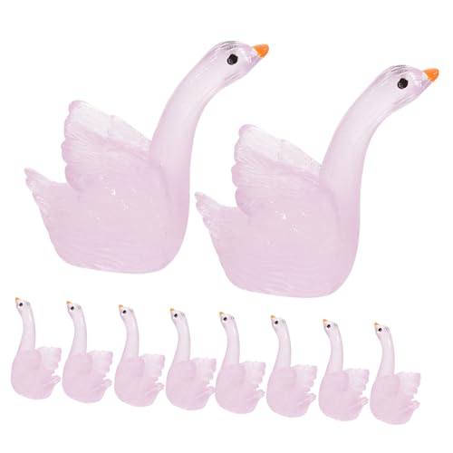Garneck 10 Stück Teiliges Leuchtende Miniatur Schwan Figuren aus Harz Stilvolle Gartenfiguren für Außendekoration Detailreiche Mini Schwäne für Terrarien und Minigärten Garneck 10 Stück Teiliges Leuchtende Miniatur Schwan Figuren aus Harz Stilvolle Gartenfiguren für Außendekoration Detailreiche Mini Schwäne für Terrarien und Minigärten von Garneck