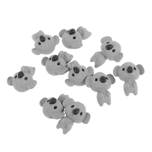 Garneck 10 Stück Teiliges Mini Koala Schlüsselanhänger aus Resin Kleine Realistische Koala Figuren Kreative Miniatur Tieranhänger Handgefertigt Leicht und Tragbar als Dekorativer von Garneck