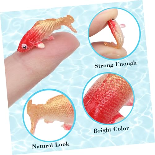 Garneck 10 Stück Teiliges Miniatur Koi Fisch Modell Realistische Farbenfrohe Dekoration für Aquarium Puppenhaus und Mikrolandschaften Detailreich Gestaltete Kunstfische für DIY Mini von Garneck