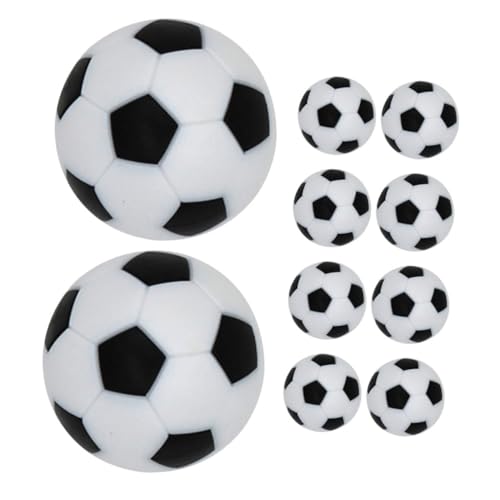 Garneck 10 Stück Teiliges Tischfußballbälle aus Stabilem HIPS Langlebige Mini Fußball Ersatzbälle für Standard Tischkicker Schwarz Weiße Spielbälle für Tischfußballspiele und Partybedarf von Garneck