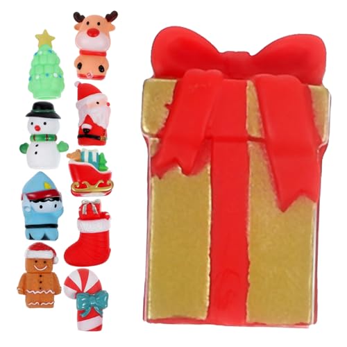 Garneck 10 Stück Teiliges Weihnachts Fingerpuppen Cartoon Santa Schneemann Elch Interaktive Spielzeuge für Weihnachten Rollenspiele von Garneck