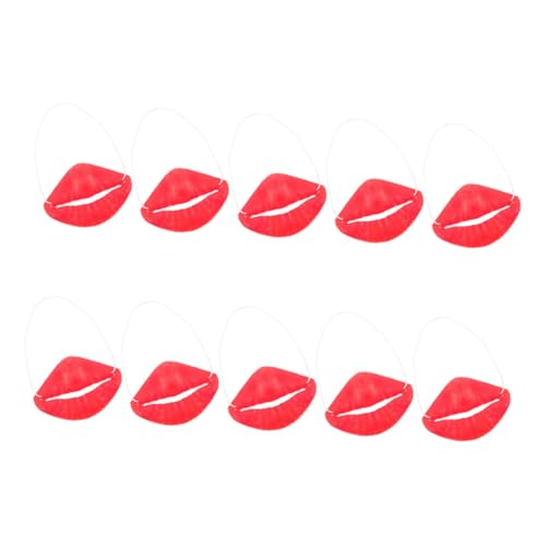 Garneck 10 Stück Tricky Toys Lustige Lippen Für Party Halloween Party Lippen Wurstmund Requisiten Party Lippen Requisiten Große Lippen Requisiten Halloween Witze Requisiten Halloween von Garneck