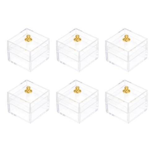 Garneck 10 Stück kreative Miniatur-Süßigkeiten-Aufbewahrungsbox, transparent, Mikro-Landschaft, Mini-Süßigkeiten-Display-Box, Puppenhaus, Displaybox für Leckereien (transparent) von Garneck